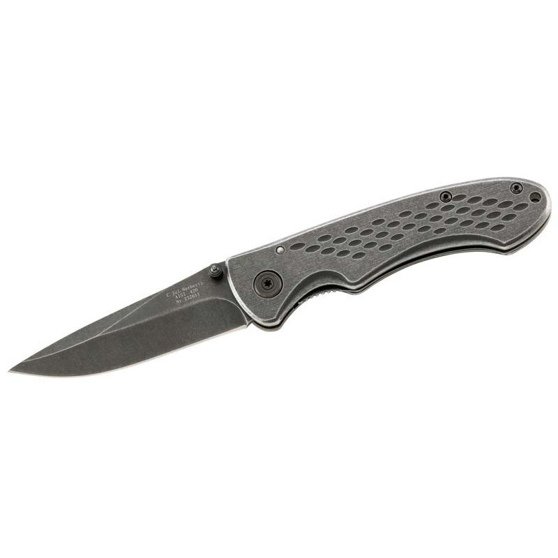 Herbertz-Einhandmesser, AISI 420 Stahl, Liner Lock, Stonewashed-Finish,