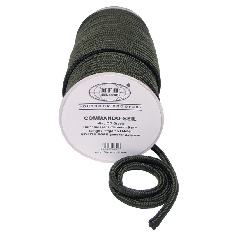 Seil, oliv, 9 mm, 60 Meter