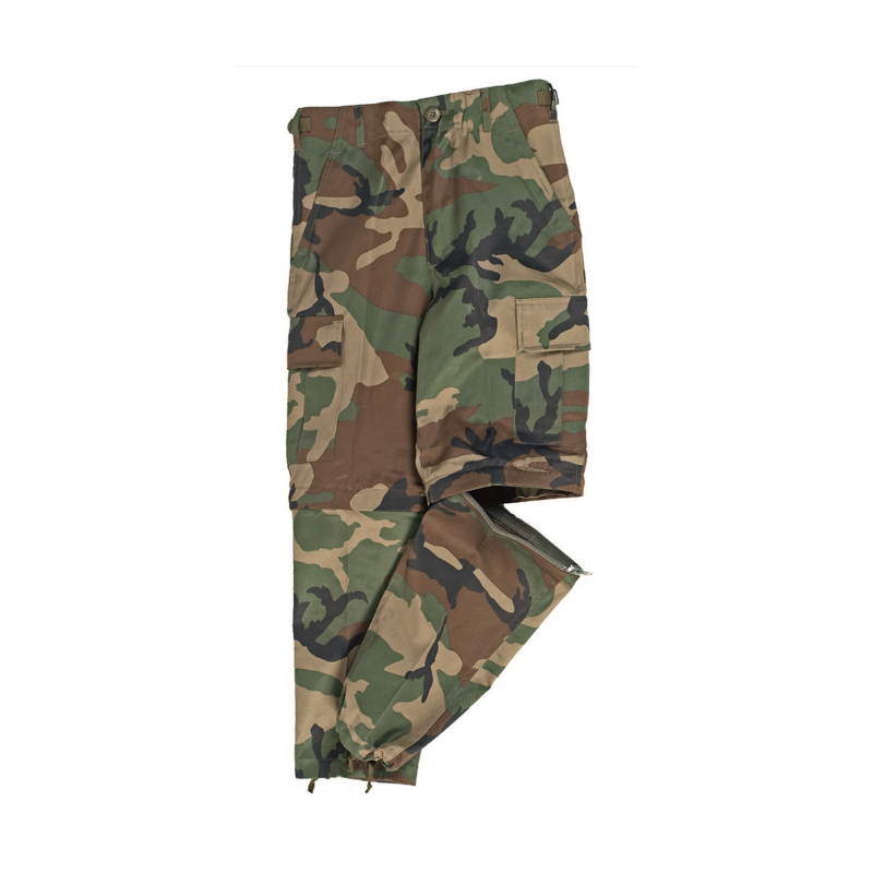 US ZIP-OFF BDU HOSE KIDS WOODLAND