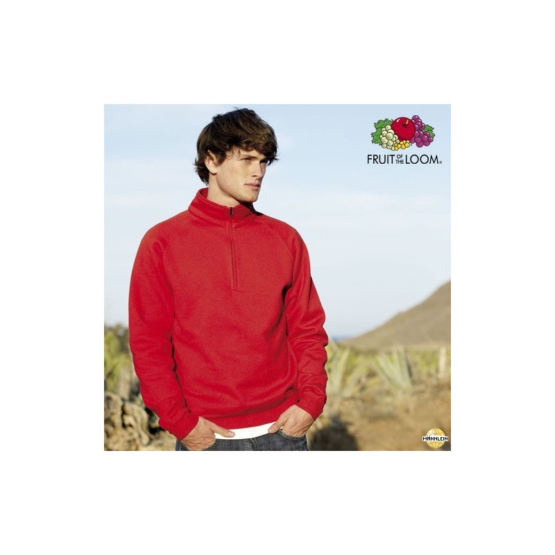 Sweat Shirt ZIP NECK, Fruit of the Loom