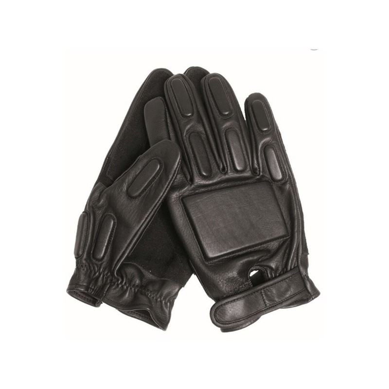 SEC Handschuhe Leder schwarz