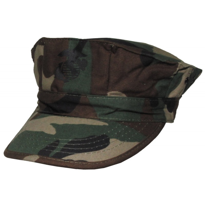 US Cap, "USMC", Rip Stop, woodland, Marine-Corps-Druck