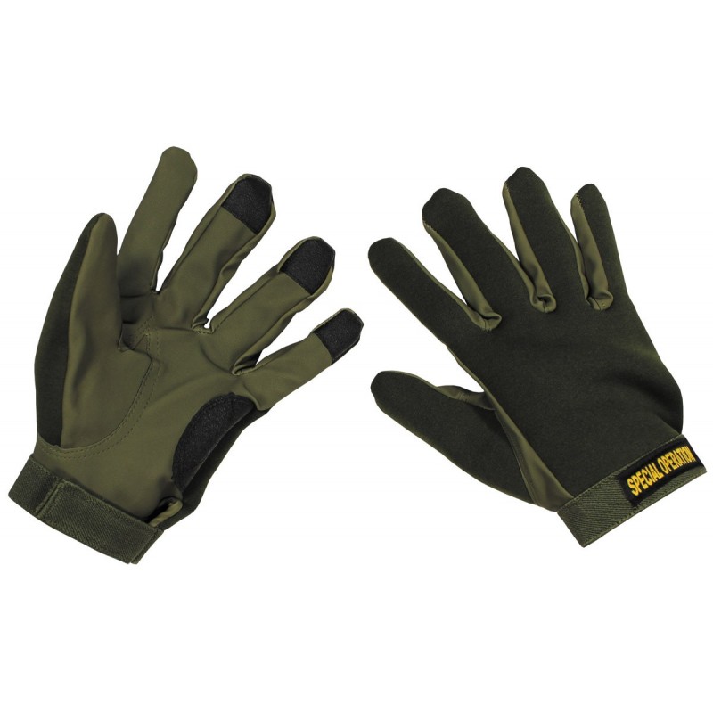 Neopren Fingerhandschuhe oliv