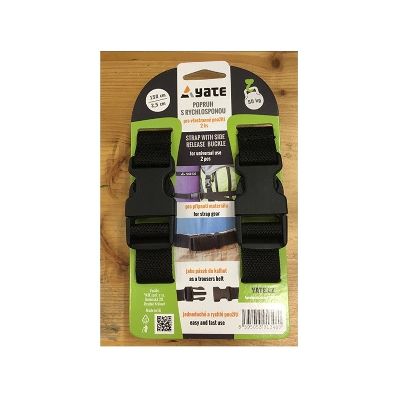 Packriemen 150cm schwarz doppelt