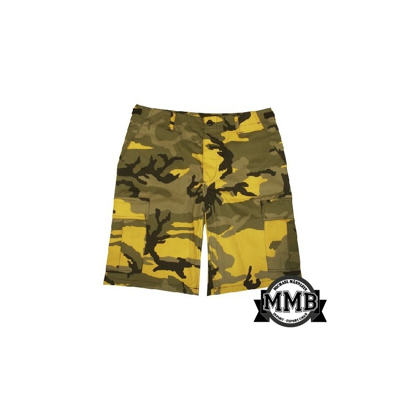 US Bermuda BDU mit Seitentaschen, yellow camo