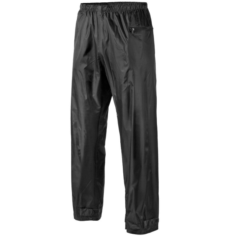 Regenhose Polyester mit PVC schwarz