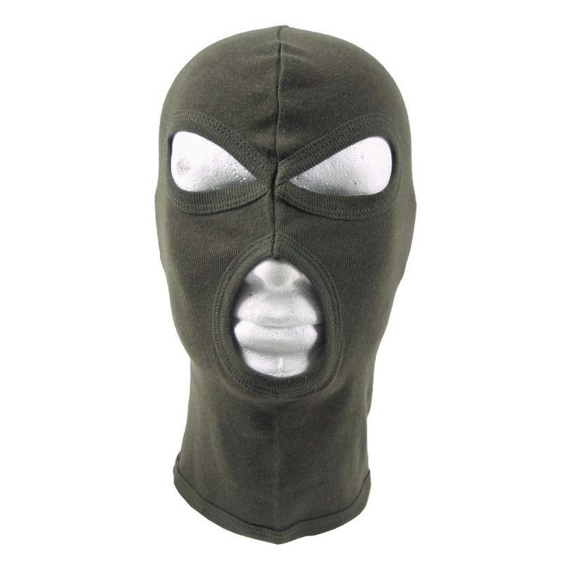 Balaclava, 3-Loch, dünn, 100 % Baumwolle