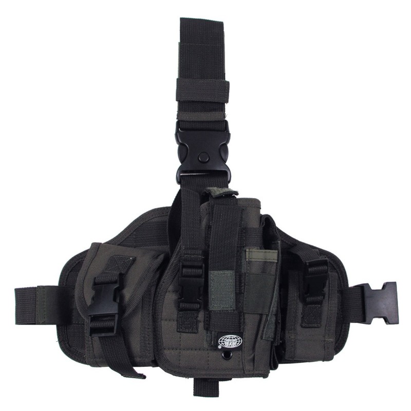 Pistolenbeinholster, oliv, Bein- und Gürtelbefestigung