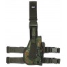Pistolenbeinholster, flecktarn, Bein- und Gürtelbef., rechts