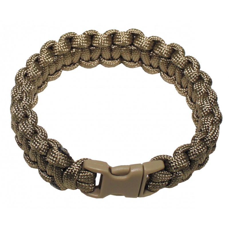 Armband, "Parachute Cord", coyote, Breite 1,9 cm