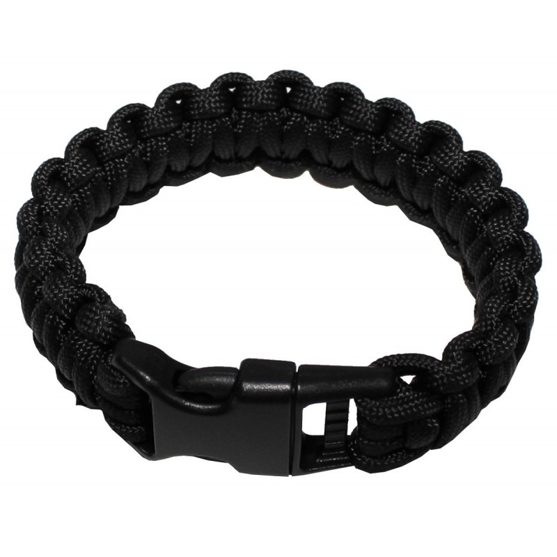 Armband, "Parachute Cord", schwarz , Breite 2,3 cm