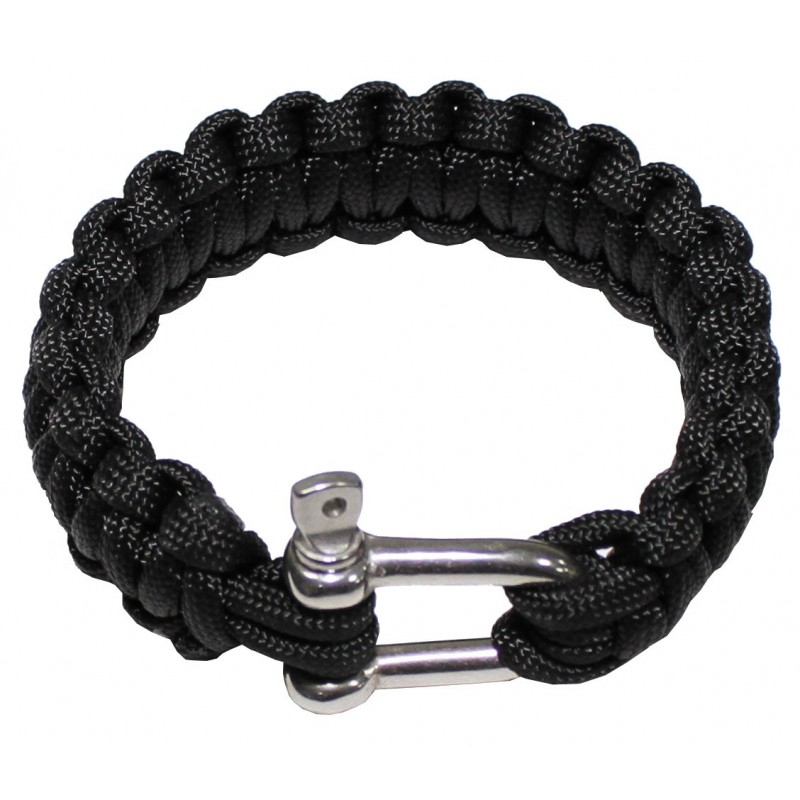 Armband, "Parachute Cord", schwarz, Breite 2,3cm