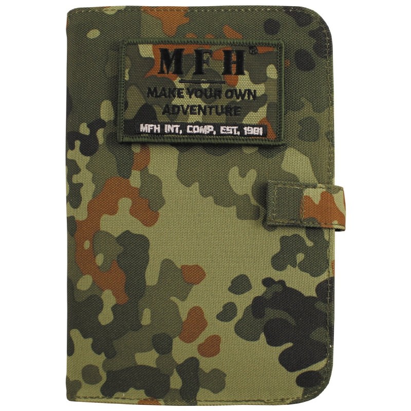Terminplaner, A6, flecktarn, Ringbuchhalterung, Blätter