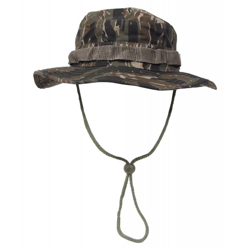 US GI Buschhut, mit Kinnband, GI Boonie, Rip Stop, tiger stripe