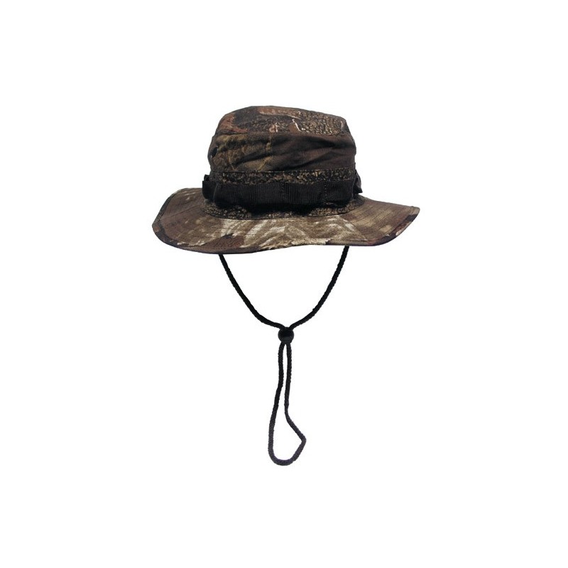 US GI Buschhut, mit Kinnband, GI Boonie, Rip Stop, hunterbraun