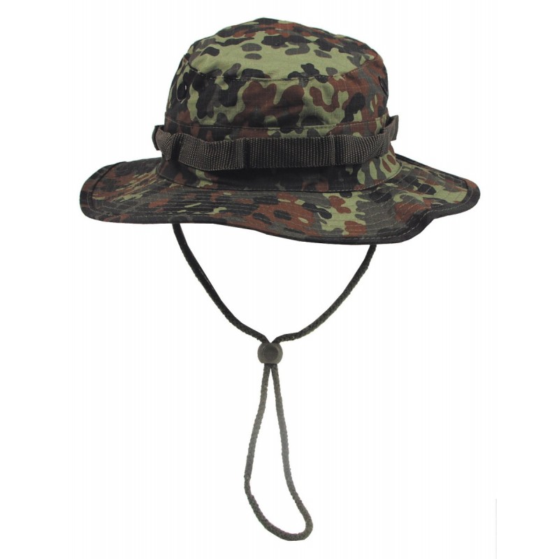 US GI Buschhut, mit Kinnband, GI Boonie, Rip Stop, flecktarn