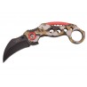 Herbertz Karambit Einhandmesser, Stahl AISI 420, beschichtet Liner Lock, Aluminiumschalen, Fingerloch, Edelstahlclip