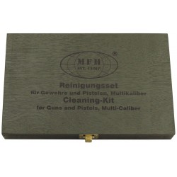Reinigungsset, für Gewehr und Pistole, Multikaliber, Holzbox